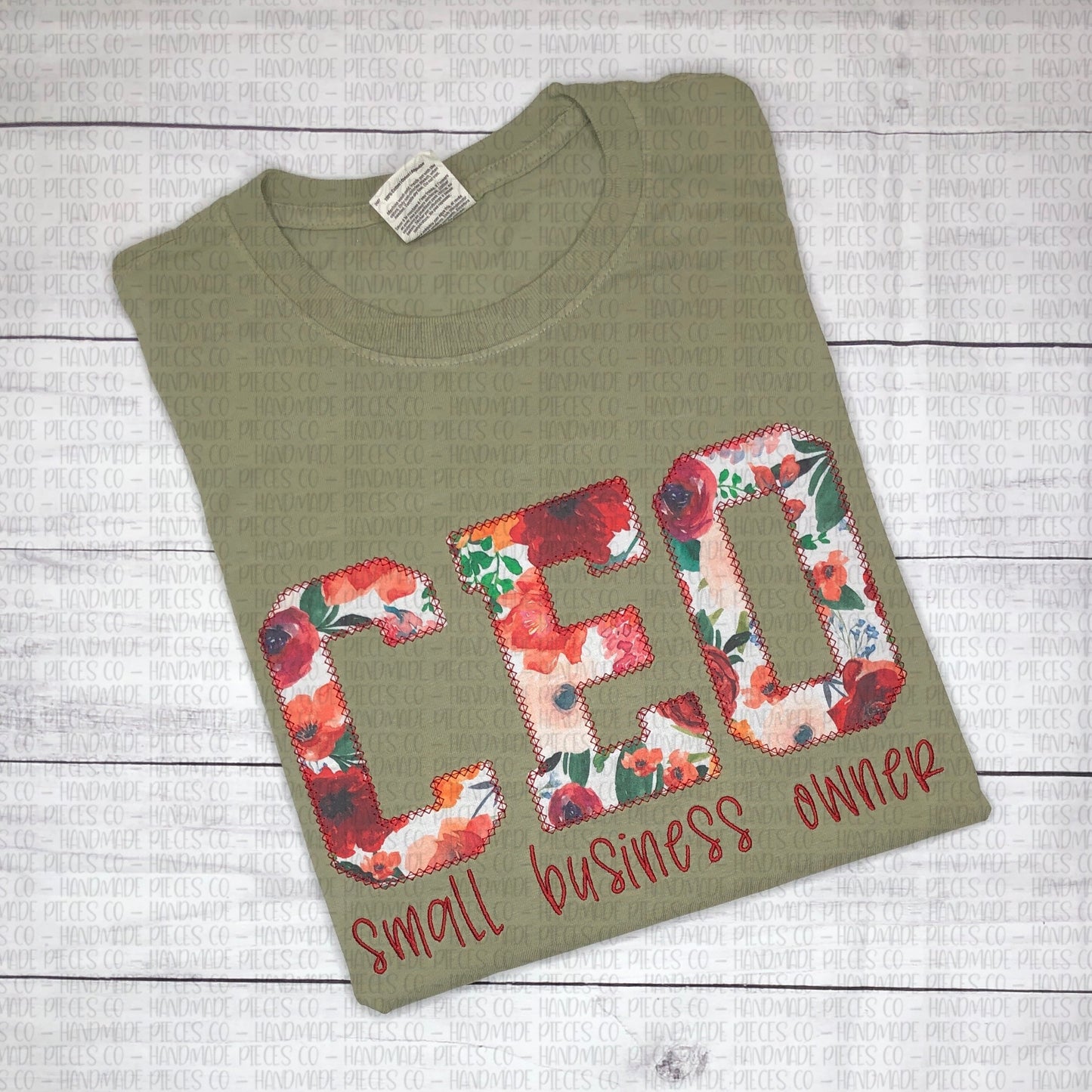 CEO, Small Business Owner Embroidered Applique Garment - Adult