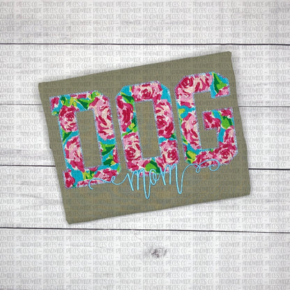 Dog Mom Appliqué Embroidered Garment - Adult