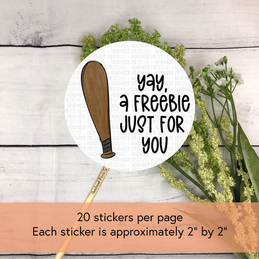 Yay, A Freebie Just for You - Packaging Sticker, Ball Life Theme