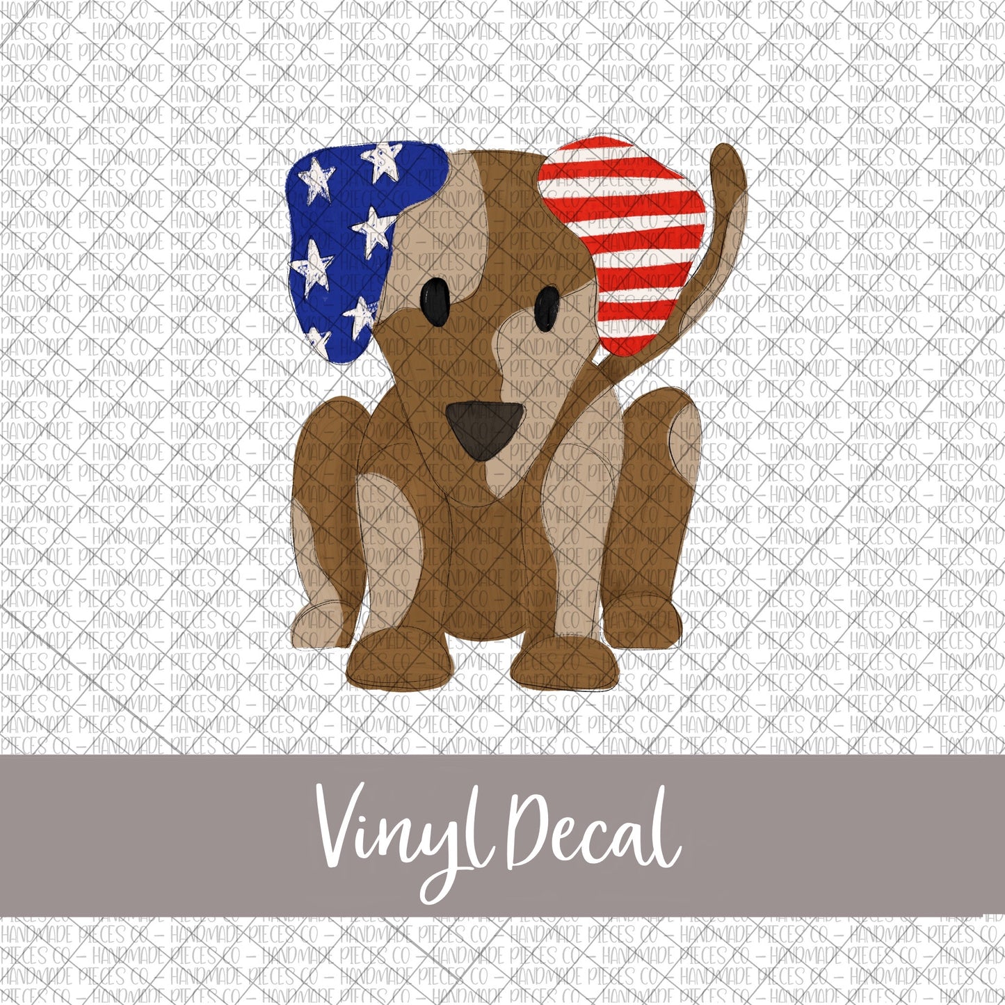 Patriotic Puppy Vinyl Decal