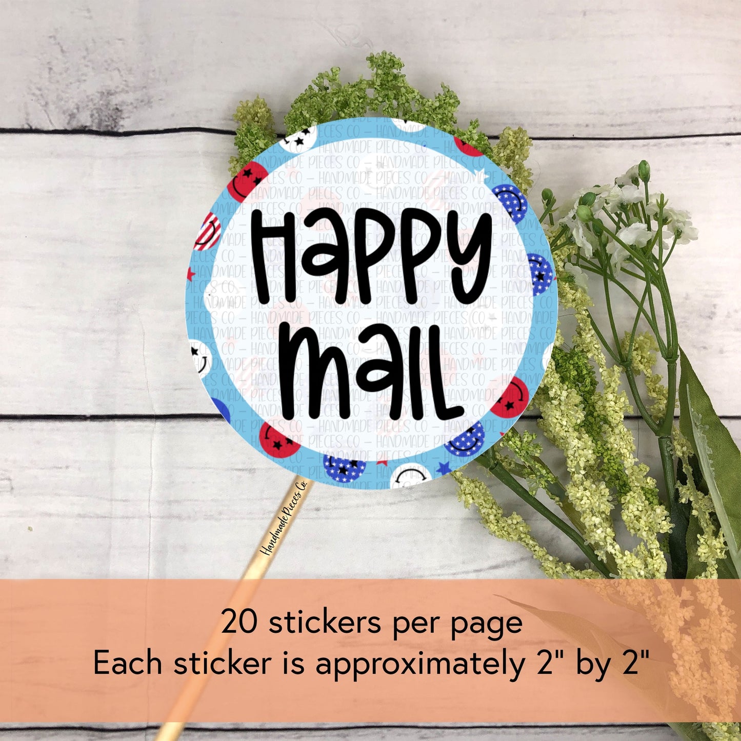 Happy Mail - Packaging Sticker, America Theme