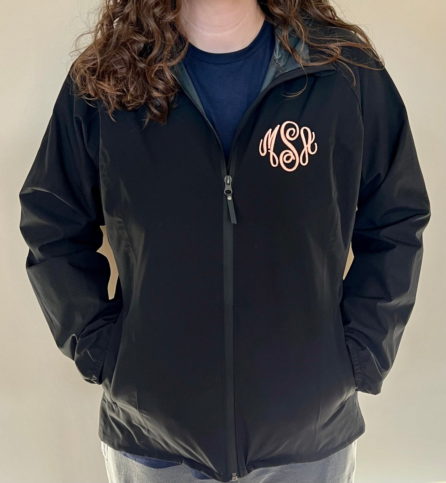 Embroidered Monogrammed Rain Jacket - Adult