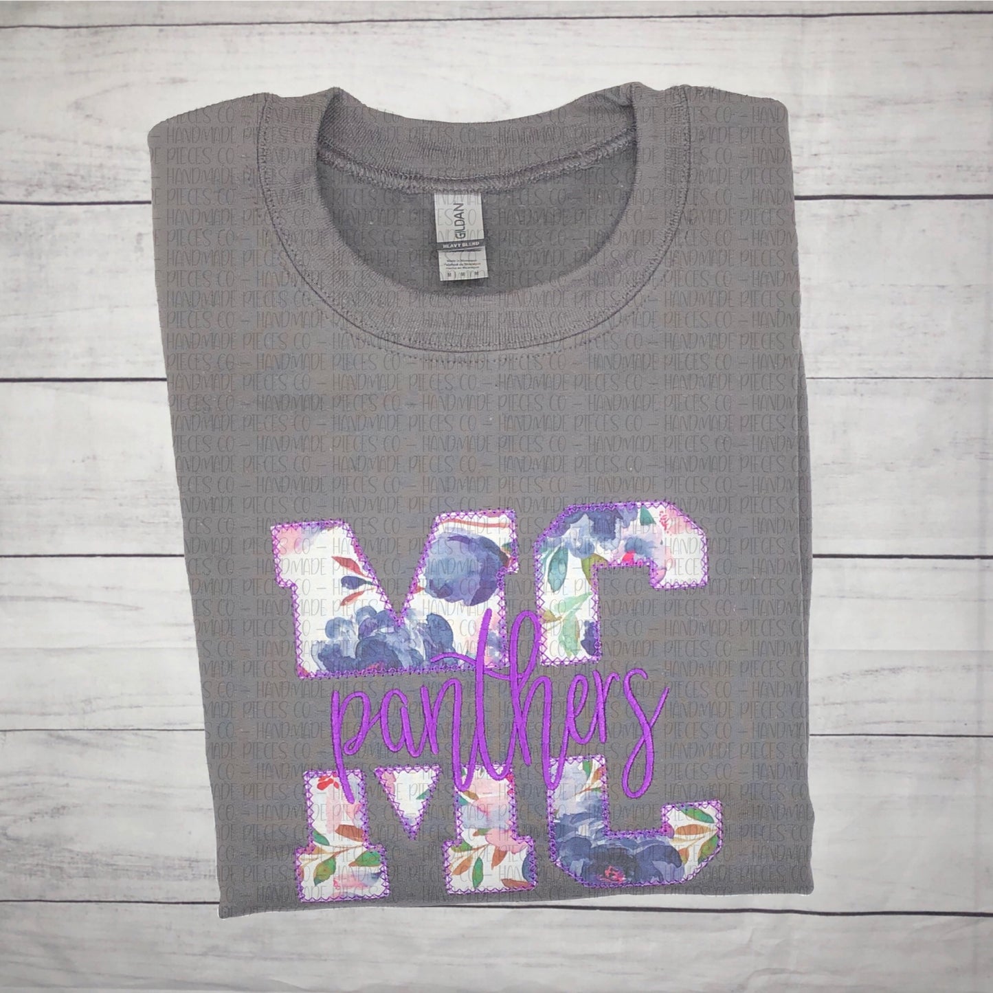 Create Your Own Embroidered Appliqué, Split with Text Garment (Diamond Stitch) - Adult