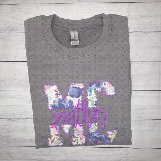 Create Your Own Embroidered Appliqué, Split with Text Garment (Diamond Stitch) - Adult