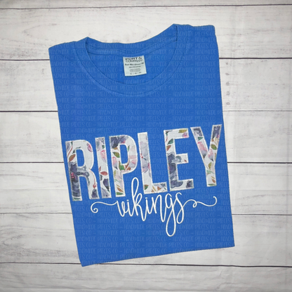 Create Your Own Embroidered Appliqué with Text Below Garment - Adult