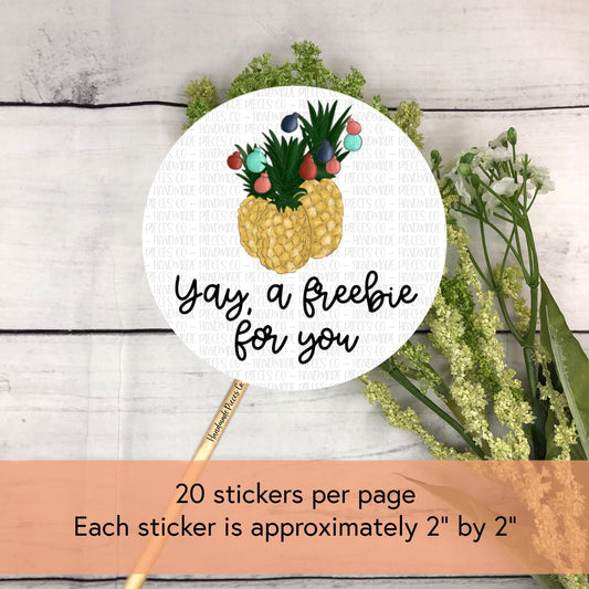 Yay, A Freebie For You - Packaging Sticker, Christmas in July Theme