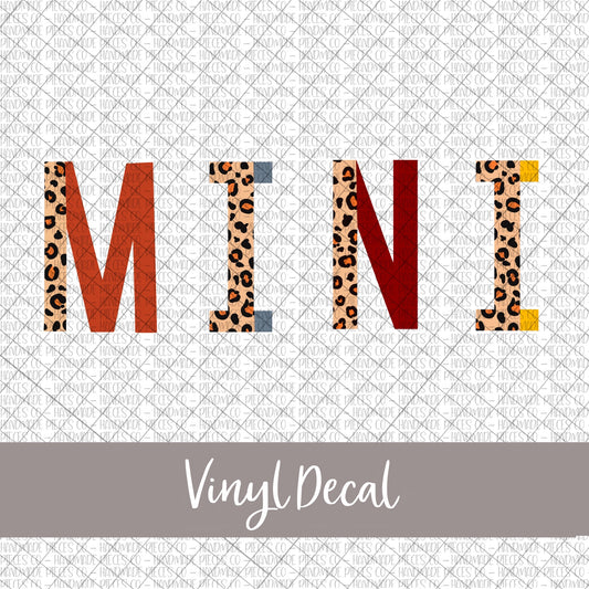 Mini Vinyl Decal, Leopard and Boho
