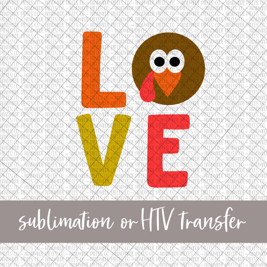 Love Turkey, Boy - Sublimation or HTV Transfer