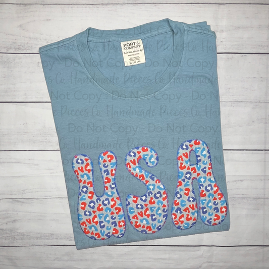 USA Retro Embroidered Shirt - Youth/Adult