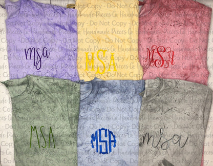Comfort Colors ColorBlast Monogrammed Embroidered T-Shirt - Adult