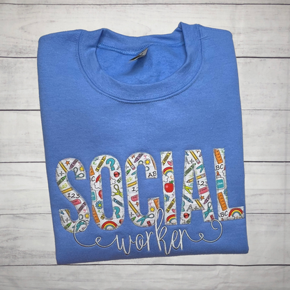 Create Your Own Embroidered Appliqué with Text Below Garment - Adult