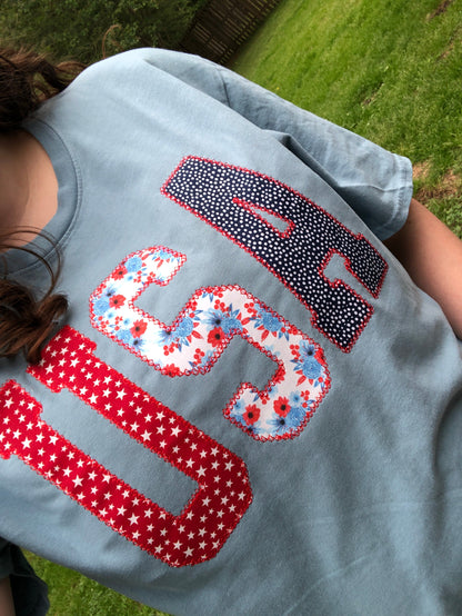 USA Embroidered T-Shirt - Youth