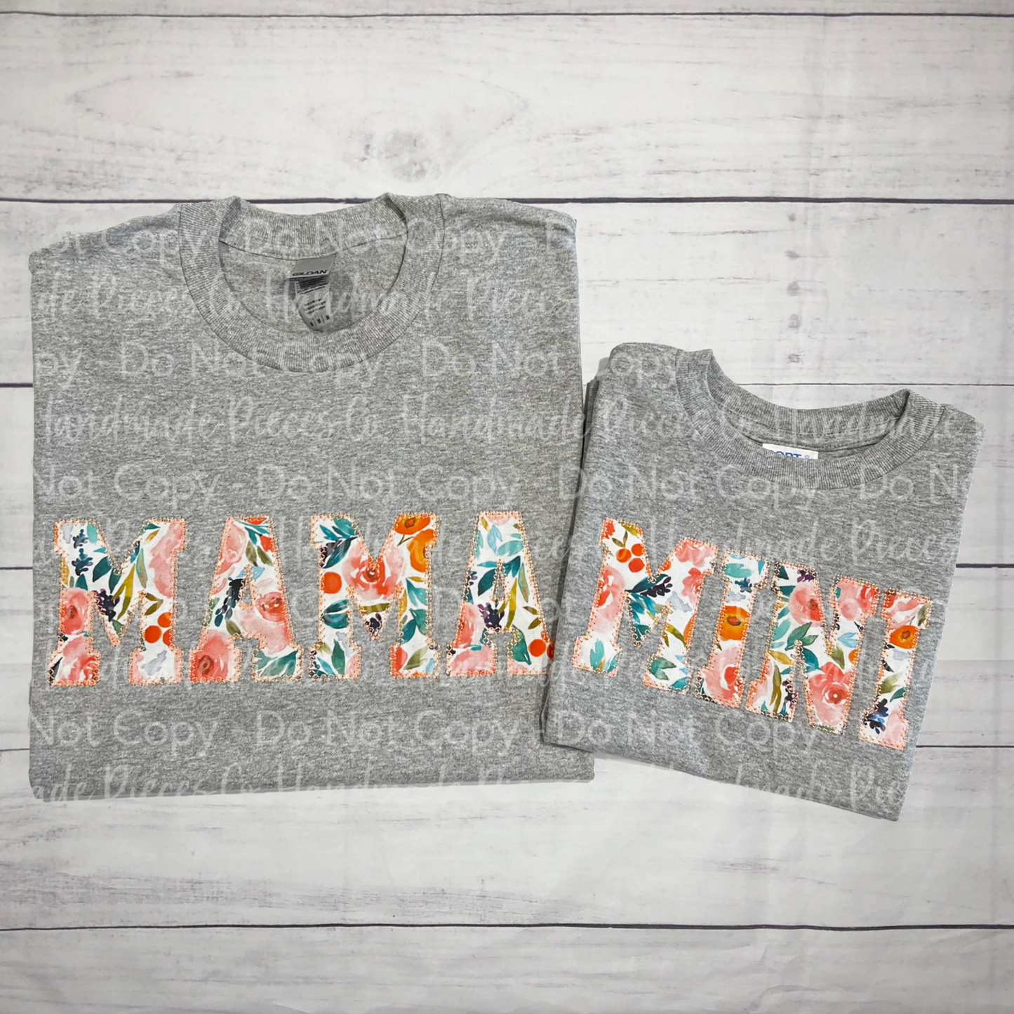 Mama/Mini Embroidered Applique Garment, Varsity Font - Youth/Adult