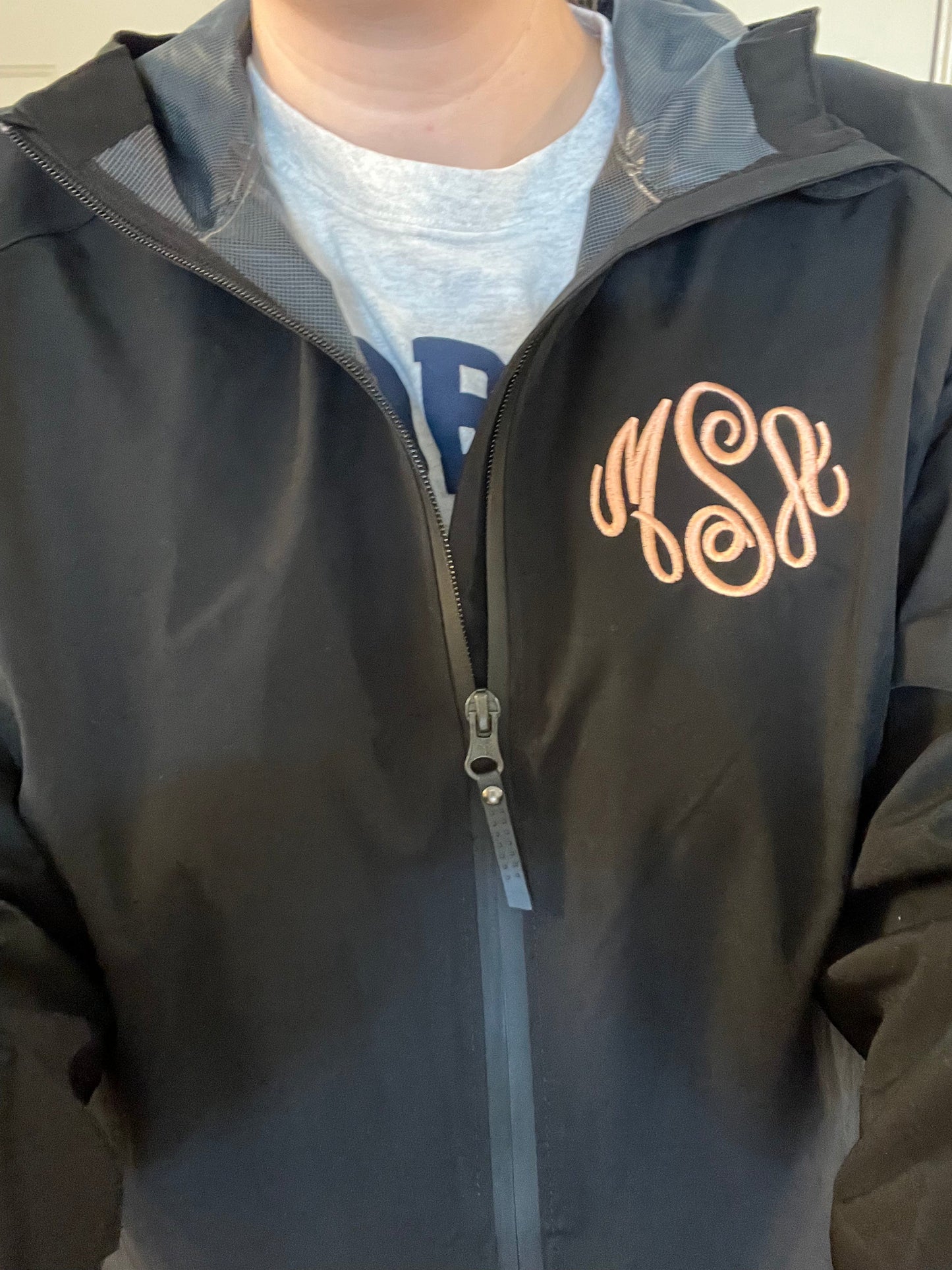 Embroidered Monogrammed Rain Jacket - Adult