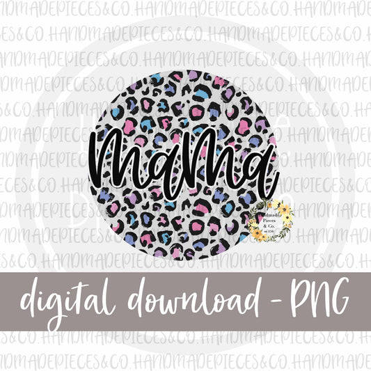 Mama Round, Leopard Spring Pastel - Digital Download