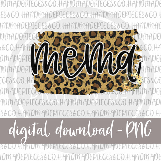 Mema Brushstroke, Leopard - Digital Download