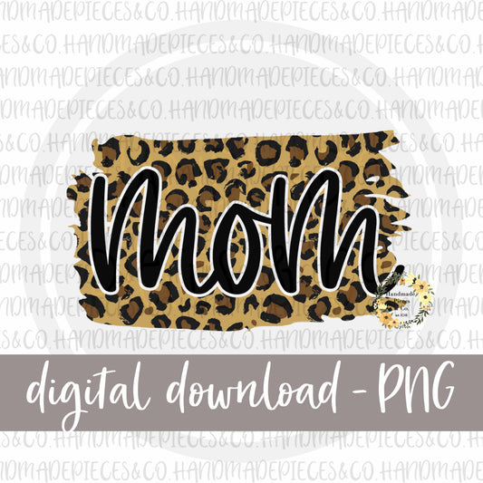 Mom Brushstroke, Leopard - Digital Download