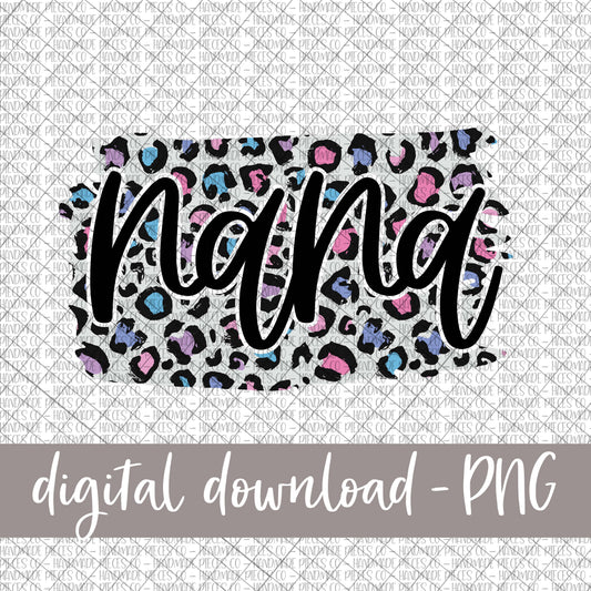 Nana Brushstroke, Leopard Spring Pastel - Digital Download