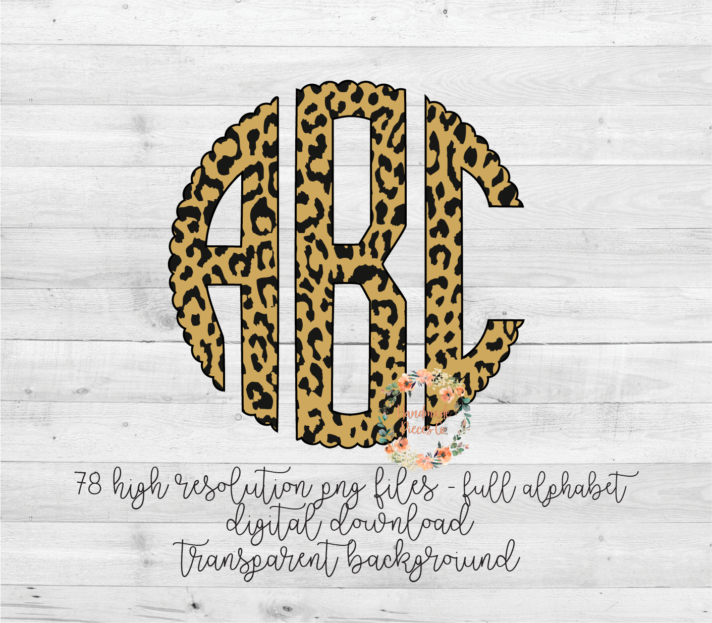 Cheetah Monogram - Multiple Styles - Digital Download