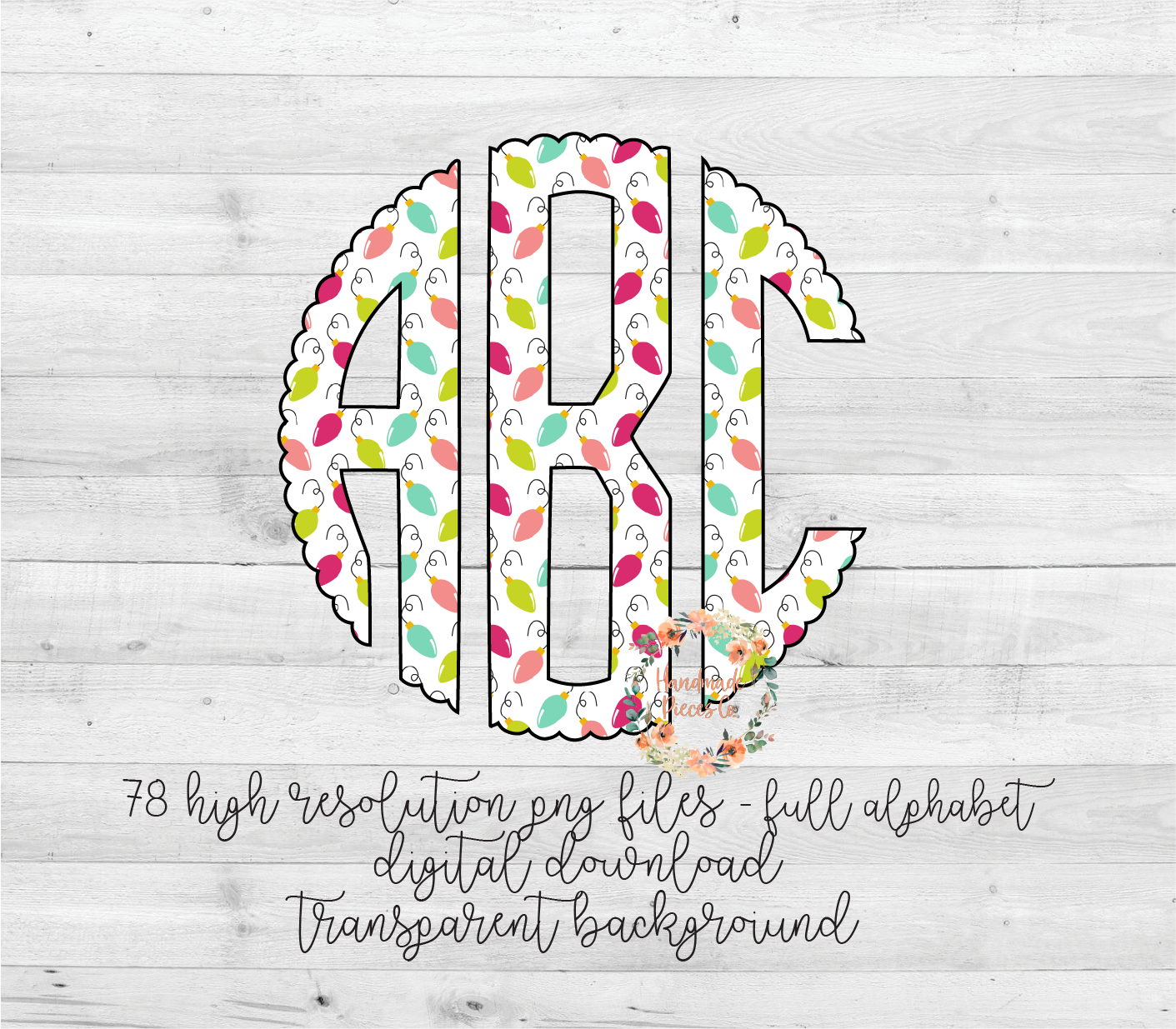 Christmas Lights, Pastel - Multiple Styles - Digital Download