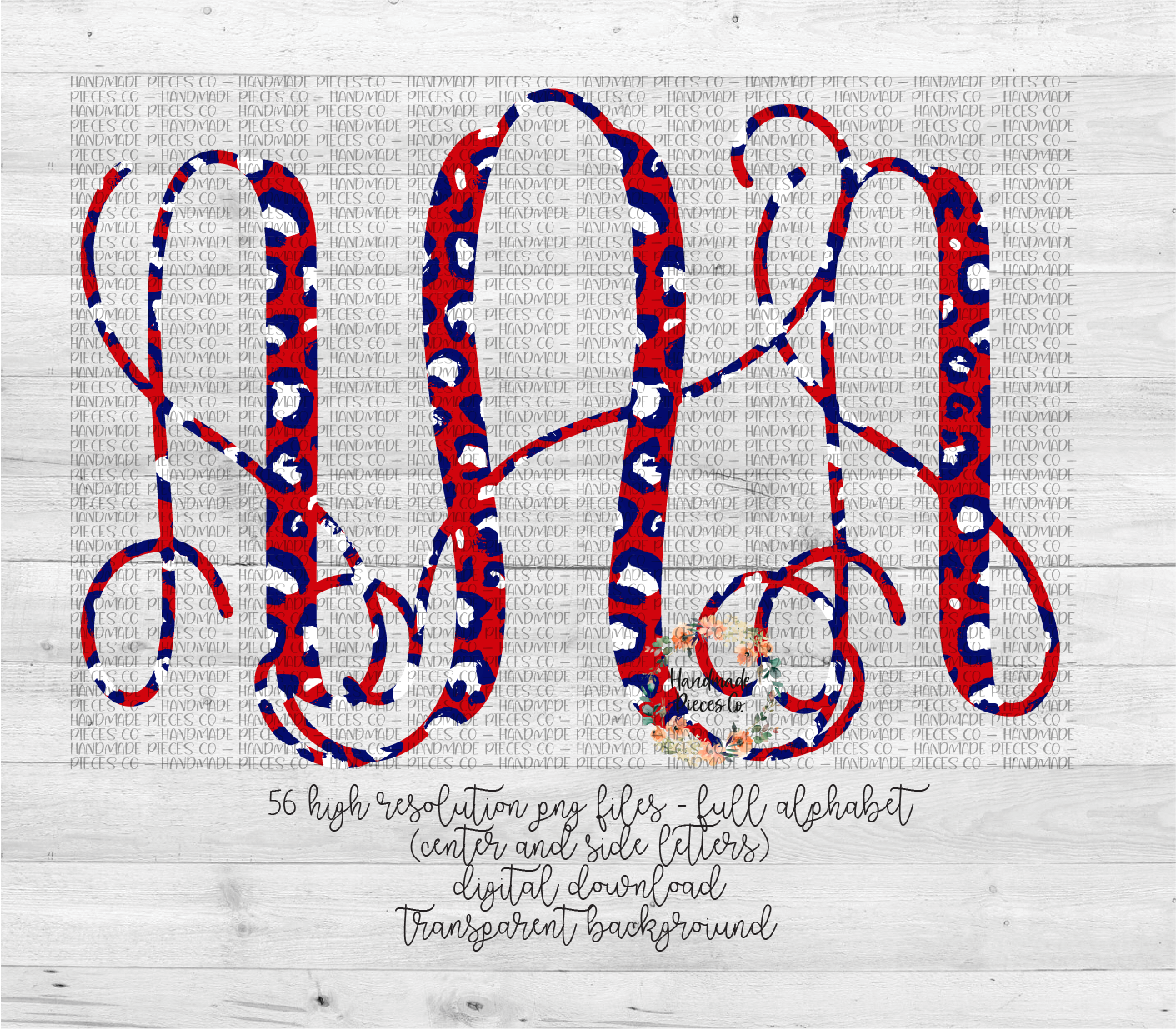 Leopard, Red White and Blue  - Multiple Styles - Digital Download