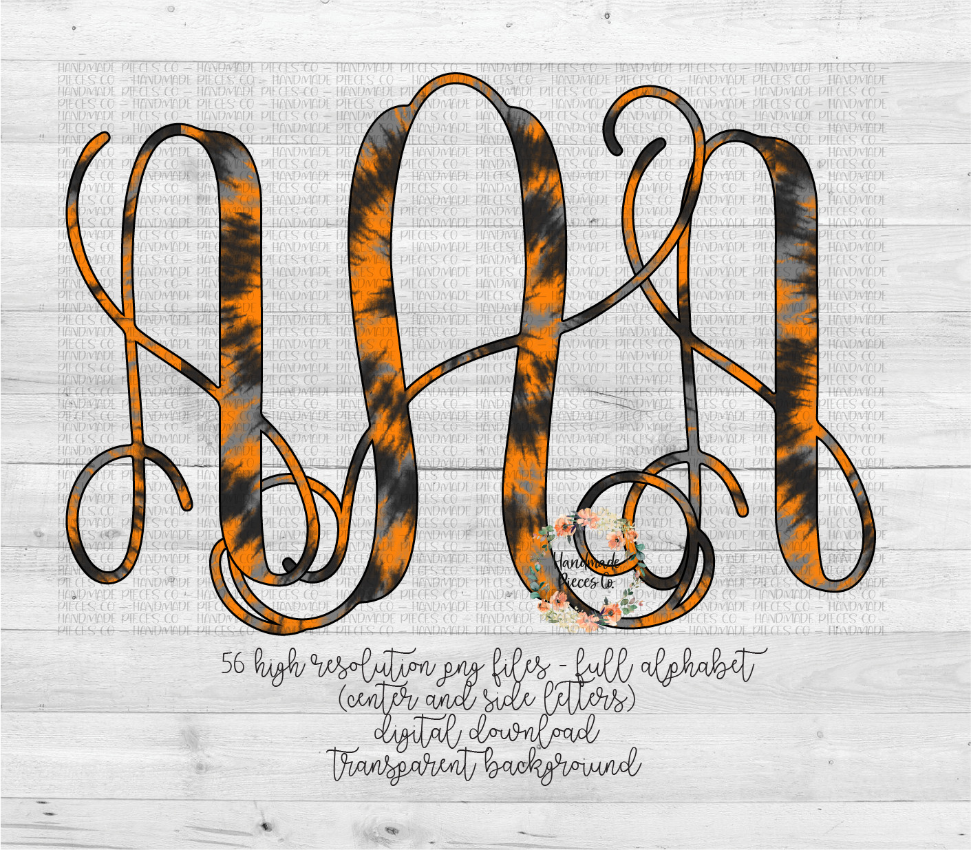 Halloween Tie Dye Monogram Mix 4 - Multiple Styles - Digital Download