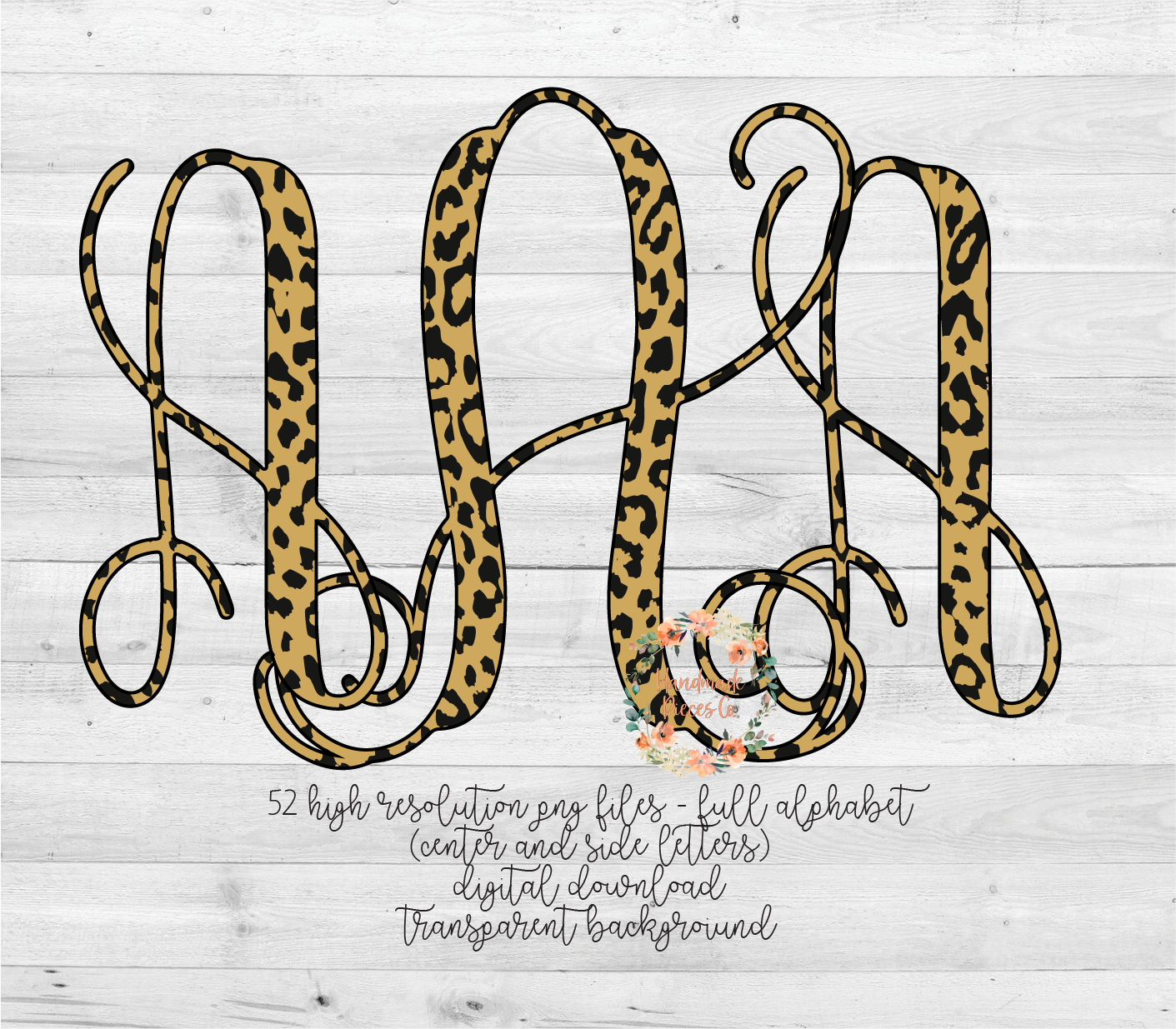 Cheetah Monogram - Multiple Styles - Digital Download