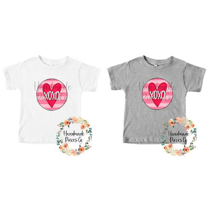 XOXO Heart with Background- Sublimation or HTV Transfer